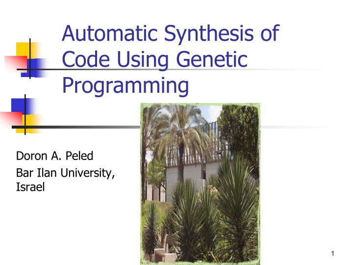automatic synthesis of code using genetic n.w