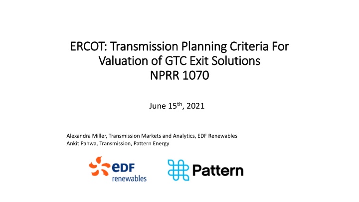 ercot transmission planning criteria for ercot n.w