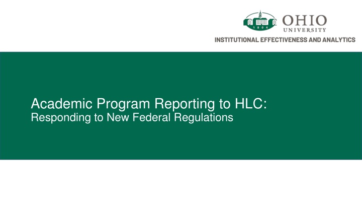 academic program reporting to hlc responding n.w