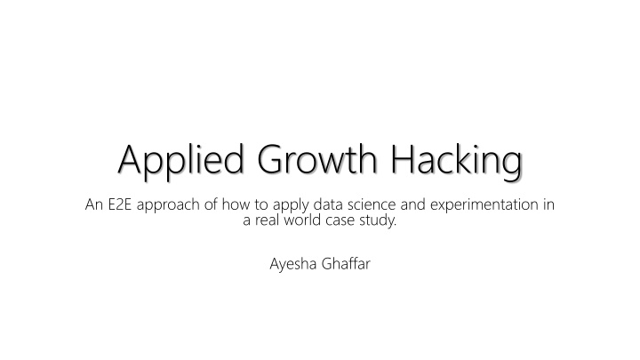 applied growth hacking n.w