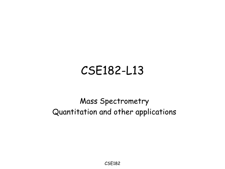 cse182 l13 n.w