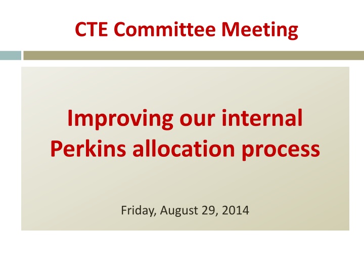 cte committee meeting n.w