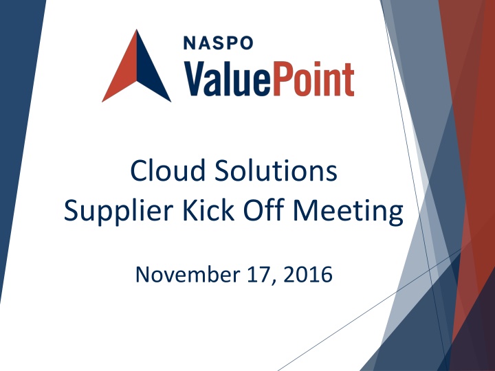 cloud solutions supplier kick off meeting n.w