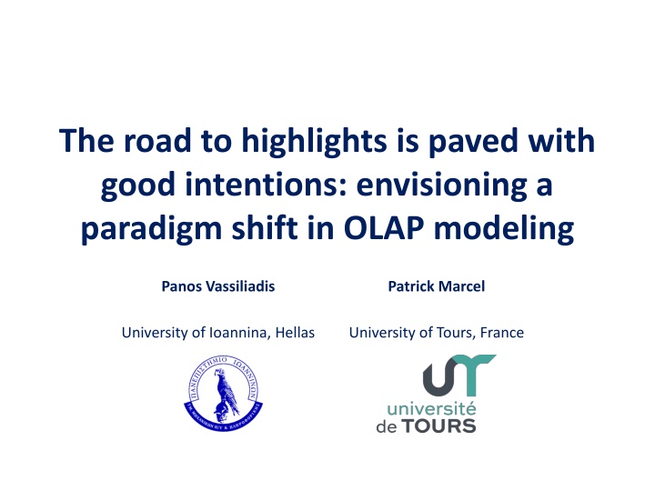 Paradigm Shift in OLAP Modeling: Envisioning New Query Models