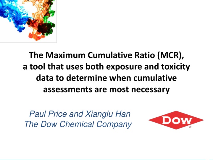 the maximum cumulative ratio mcr a tool that uses n.w