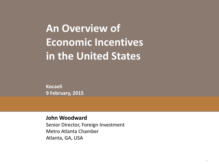 an overview of economic incentives in the united n.w
