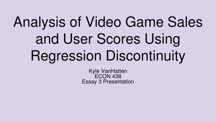 analysis of video game sales and user scores n.w