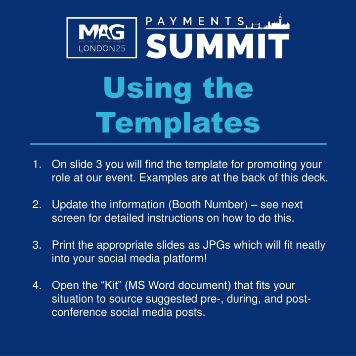 using the templates n.w