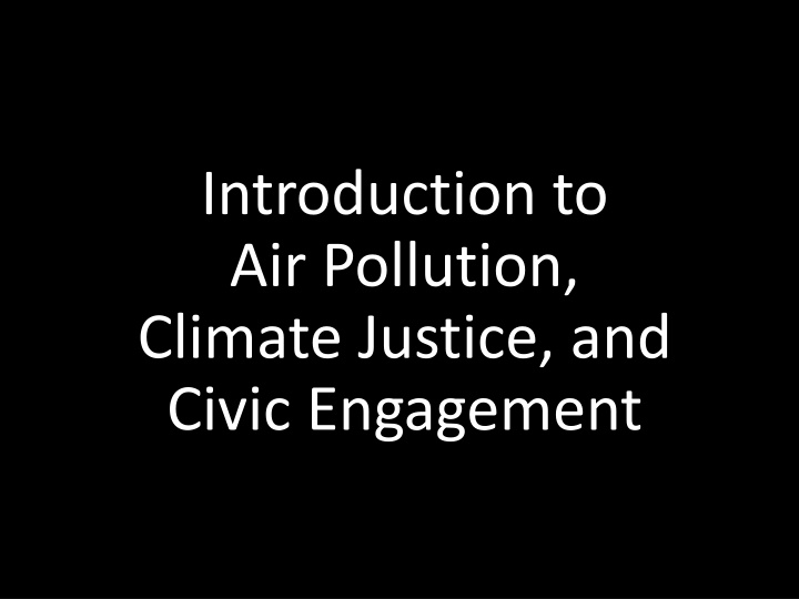 introduction to air pollution climate justice n.w