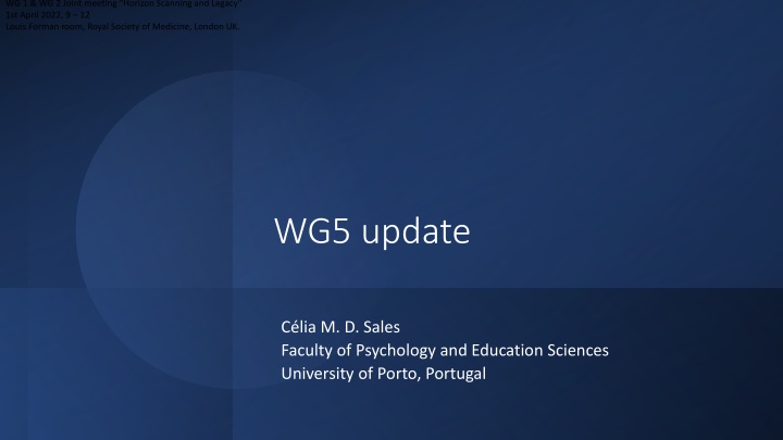 wg 1 wg 2 joint meeting horizon scanning n.w