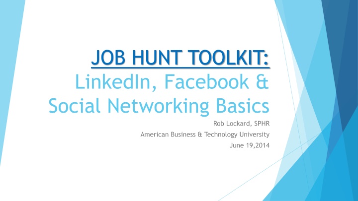 job hunt toolkit linkedin facebook social n.w
