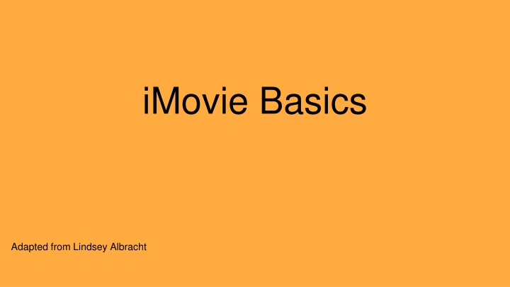 imovie basics n.w