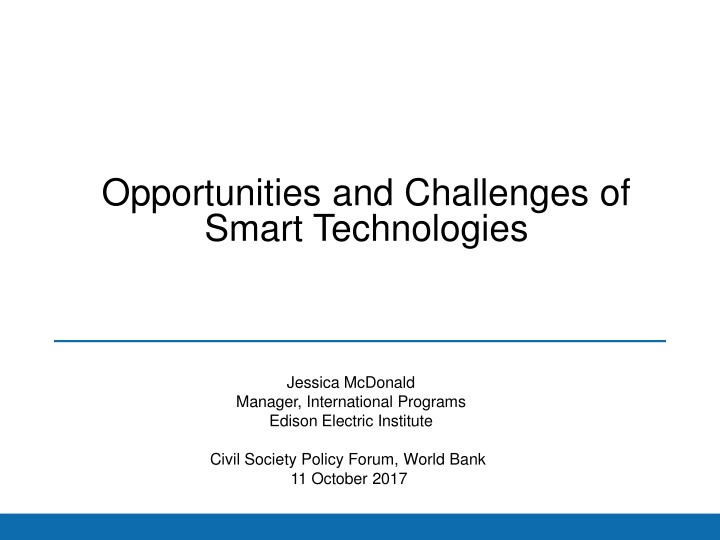 opportunities and challenges of smart technologies n.w