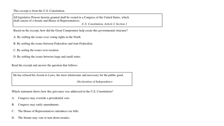 this excerpt is from the u s constitution n.w