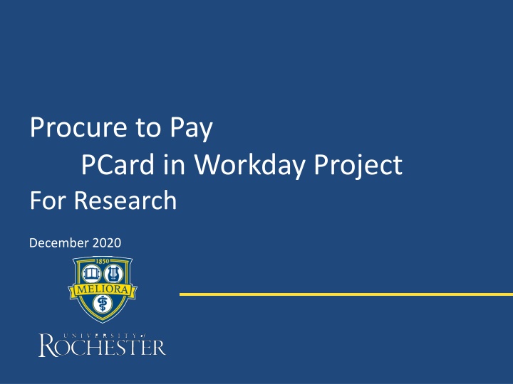 procure to pay pcard in workday project n.w
