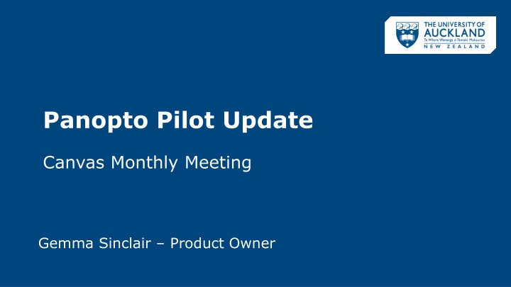 panopto pilot update n.w