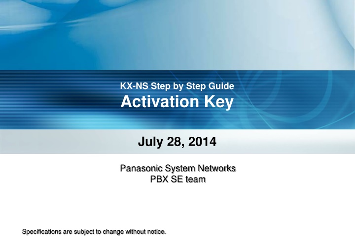 kx ns step by step guide activation key n.w