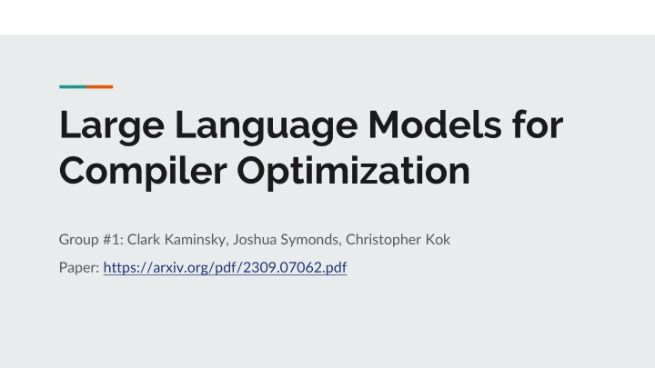 large language models for compiler optimization n.w