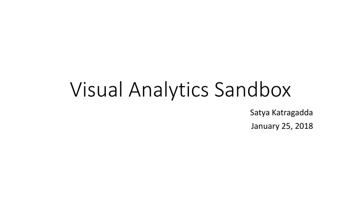 visual analytics sandbox n.w