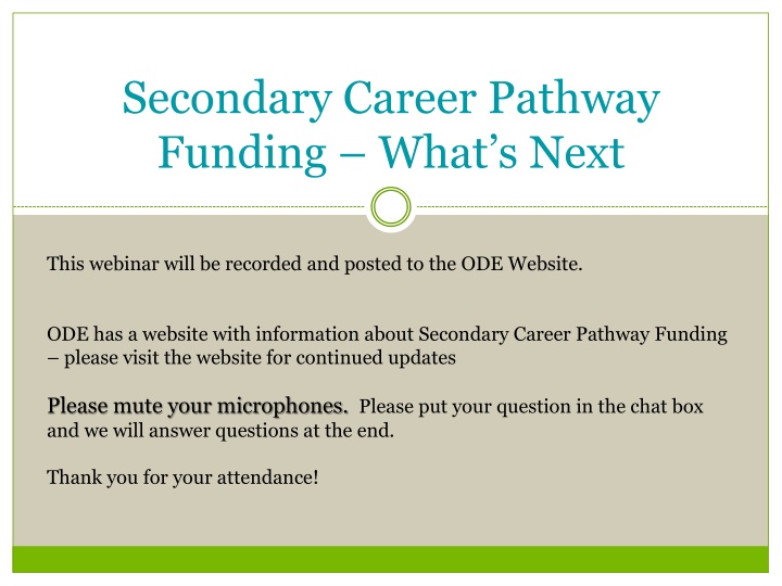 secondary career pathway funding what s next n.w