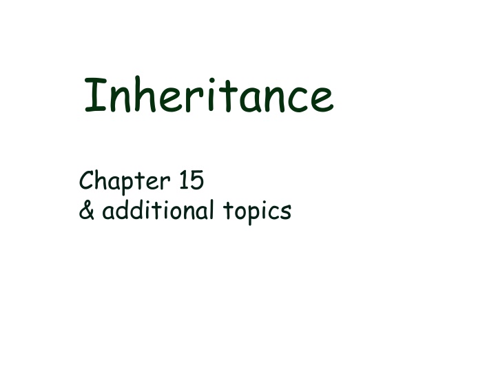 inheritance n.w