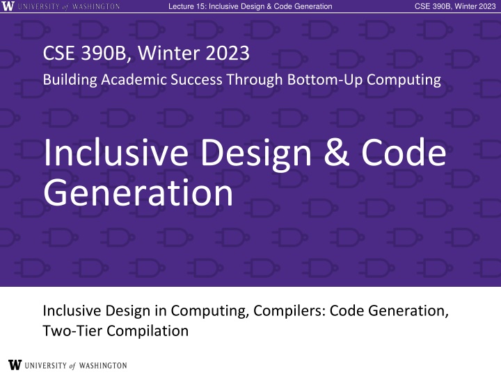 Inclusive Design & Code Generation