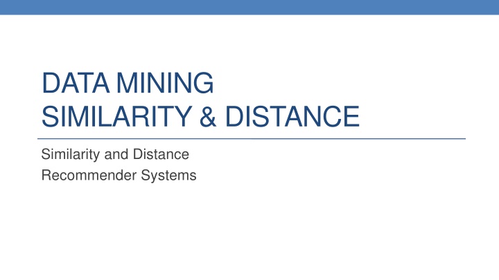 data mining similarity distance n.w