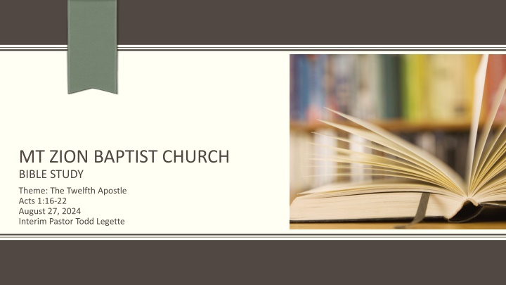 mt zion baptist church bible study n.w