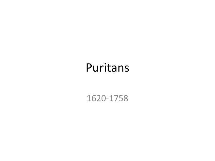 puritans n.w