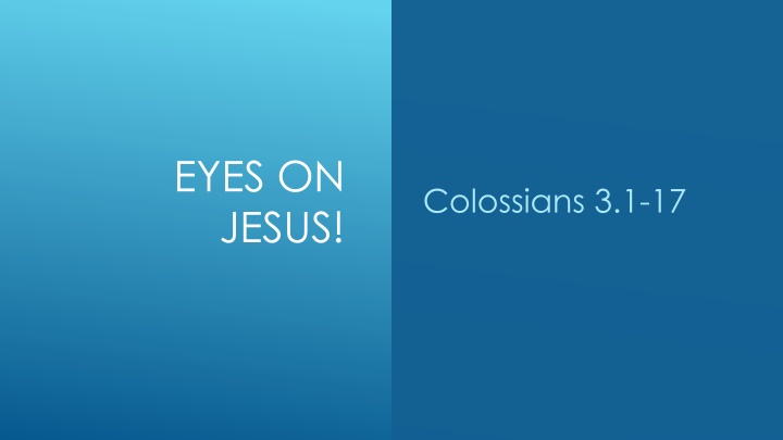 eyes on jesus n.w