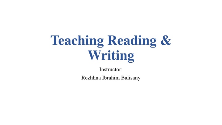 teaching reading writing n.w