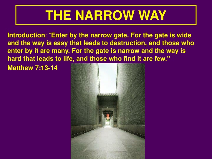 the narrow way n.w