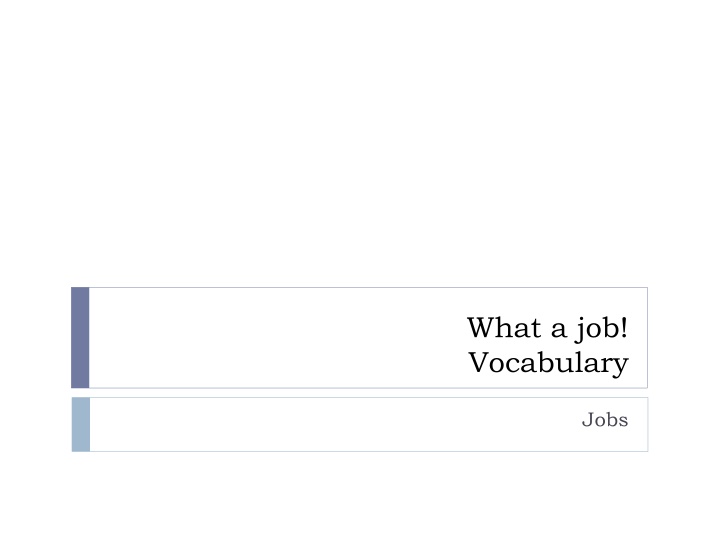 Fun Vocabulary Activities for Exploring Different Jobs