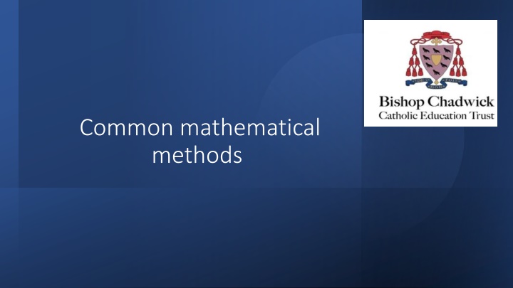 common mathematical methods n.w