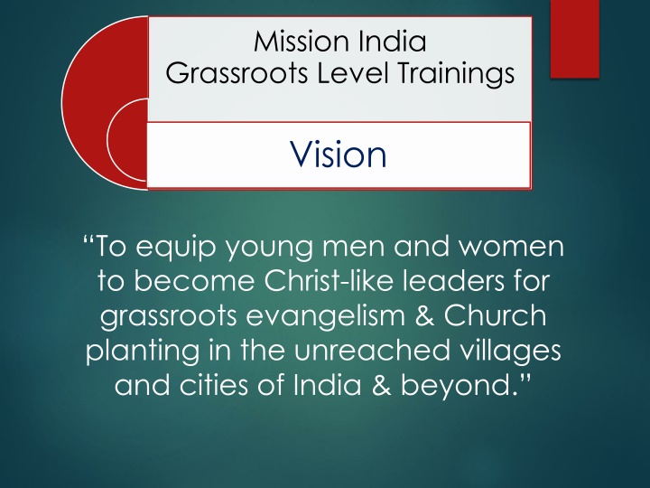 mission india grassroots level trainings n.w