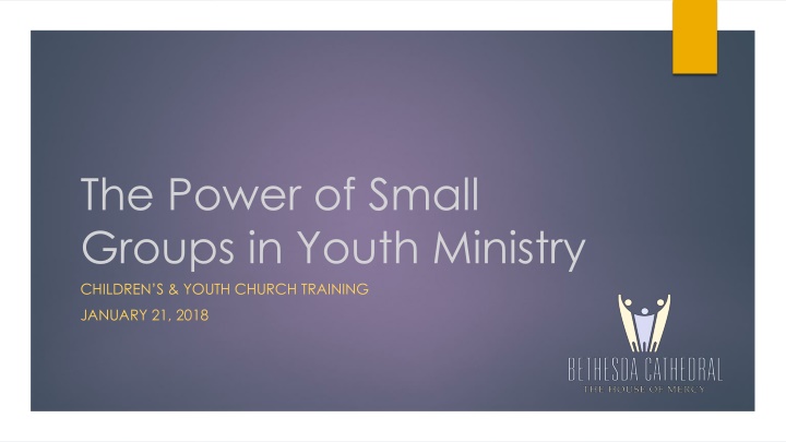 the power of small groups in youth ministry n.w
