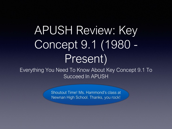 apush review key concept 9 1 1980 present n.w