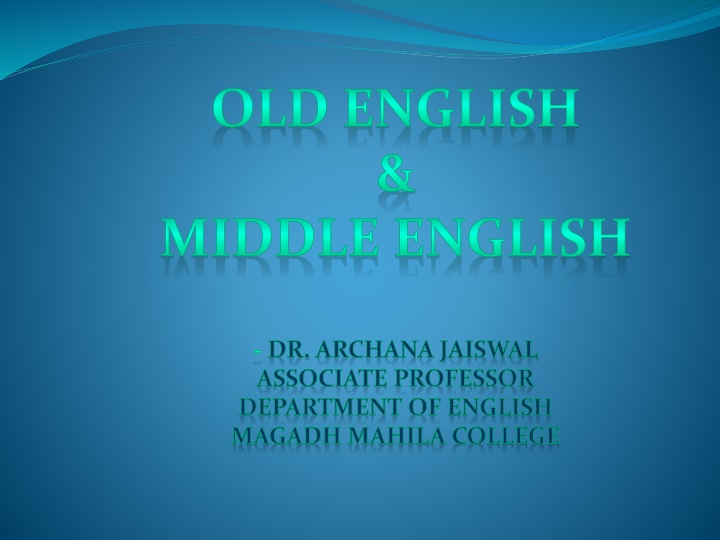 old english middle english n.w