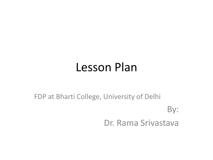 lesson plan n.w