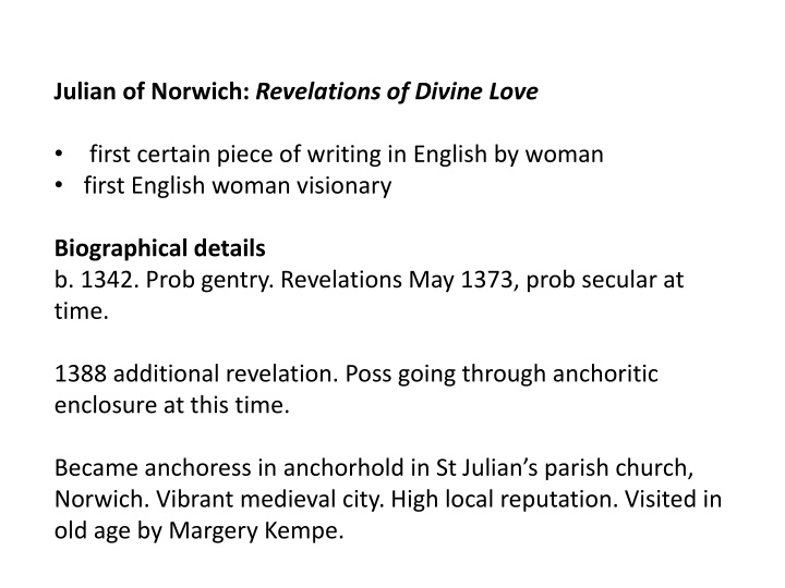 julian of norwich revelations of divine love n.w
