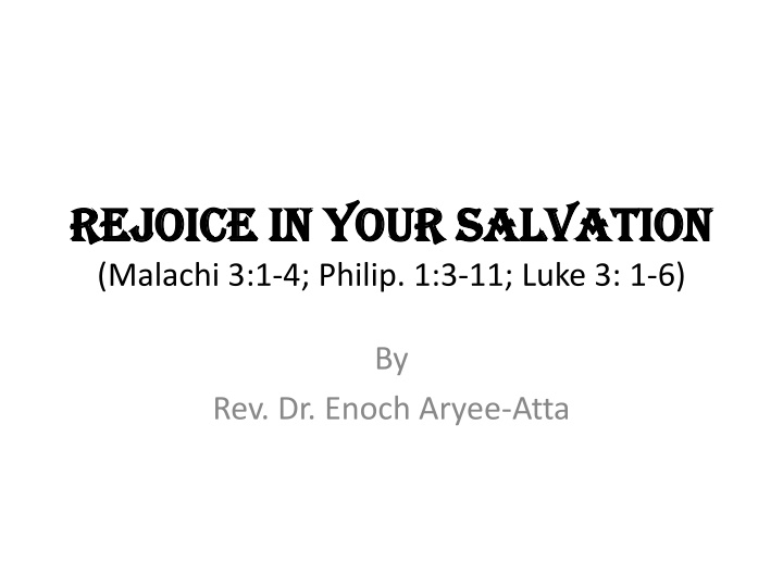 rejoice in your salvation rejoice in your n.w