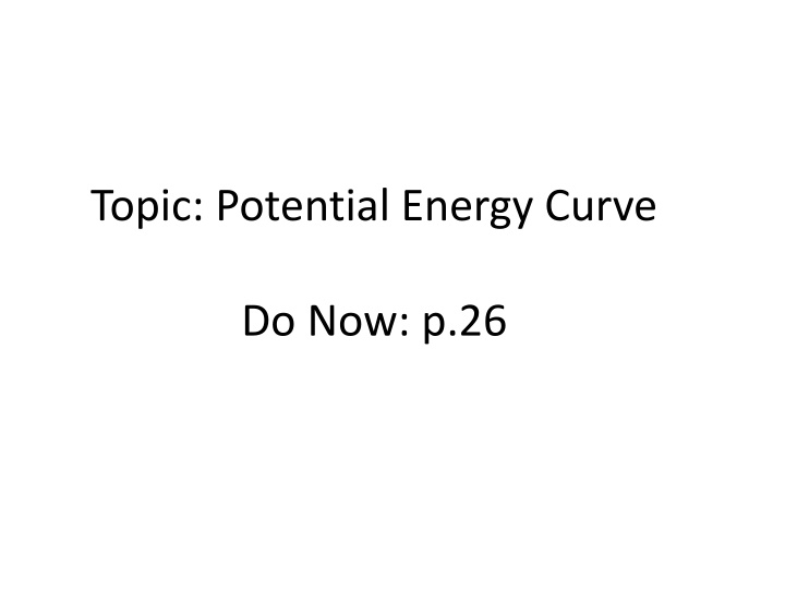 topic potential energy curve n.w