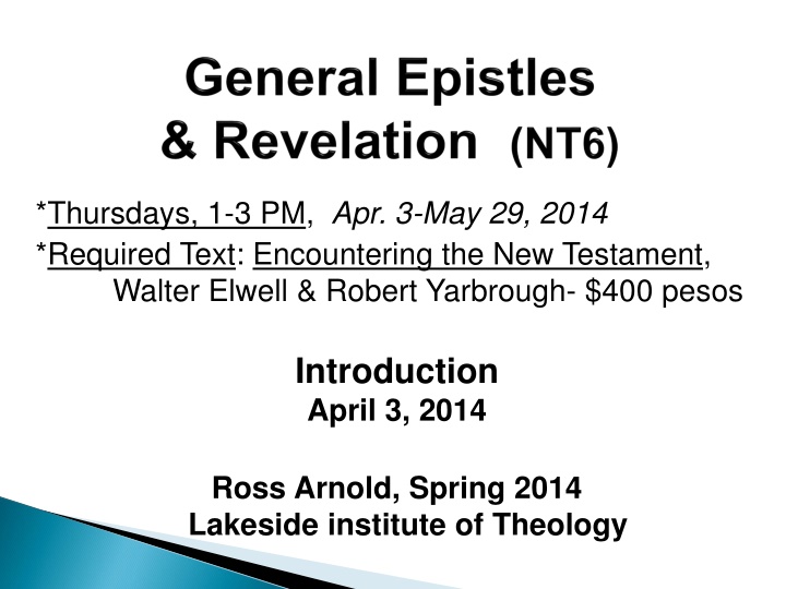 thursdays 1 3 pm apr 3 may 29 2014 required text n.w