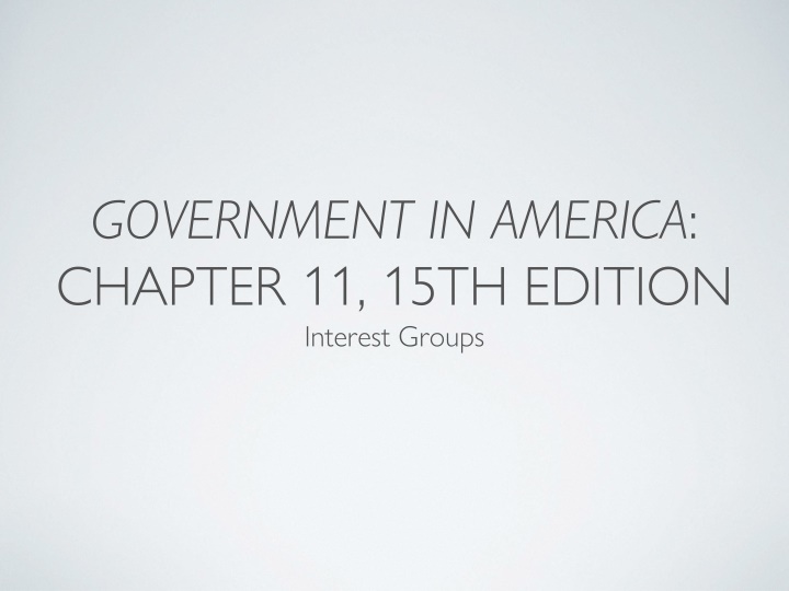 Role of Interest Groups in Politics