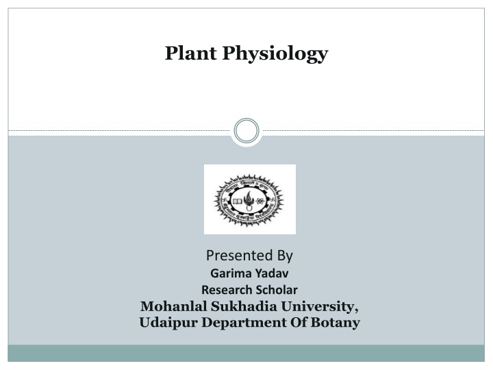 plant physiology n.w
