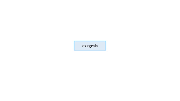 exegesis n.w