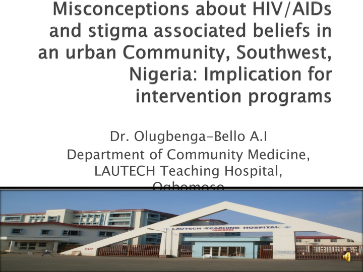 dr olugbenga bello a i department of community n.w