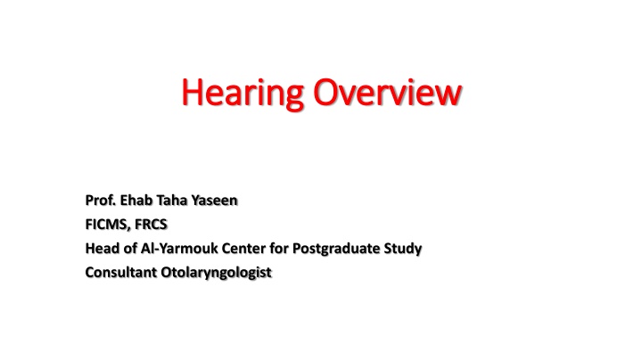hearing overview hearing overview n.w