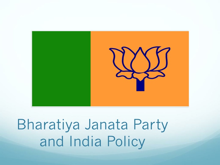 bharatiya janata party and india policy n.w