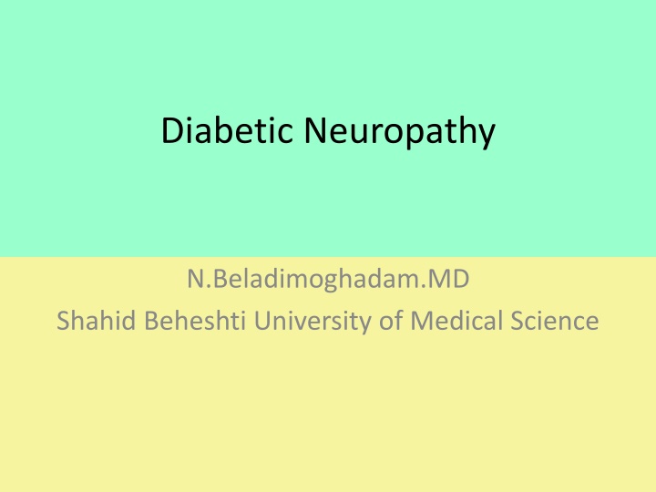 Diabetic Neuropathy: Symptoms and Classification